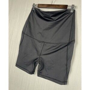 Senita Maternity Bike Shorts Black High Waist Belly Panel Compression L